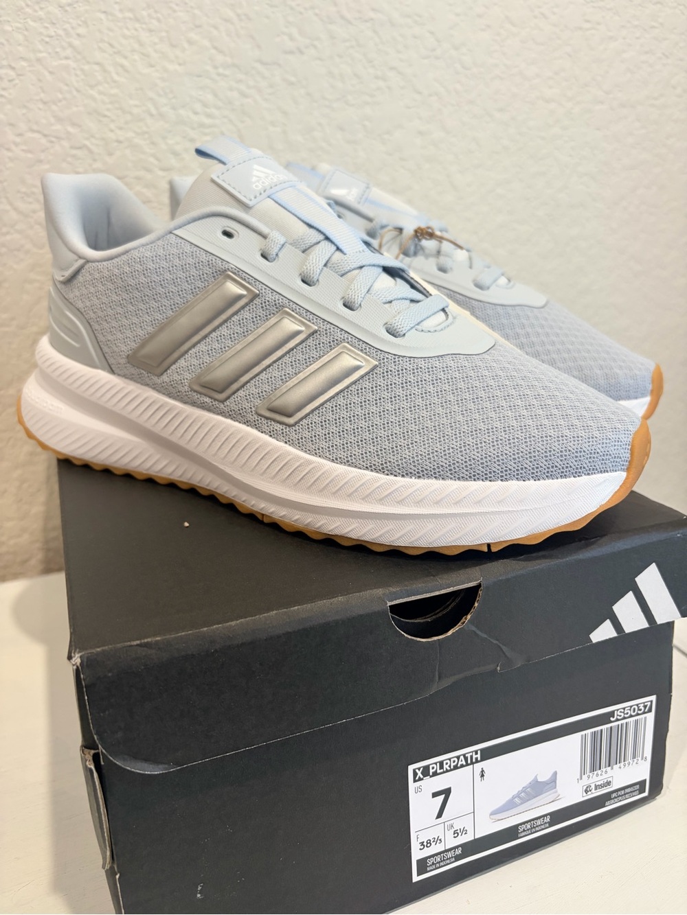 Size 7 Womens- adidas X_PLR Path Halo Blue/Silver Metallic/Glow Blue New